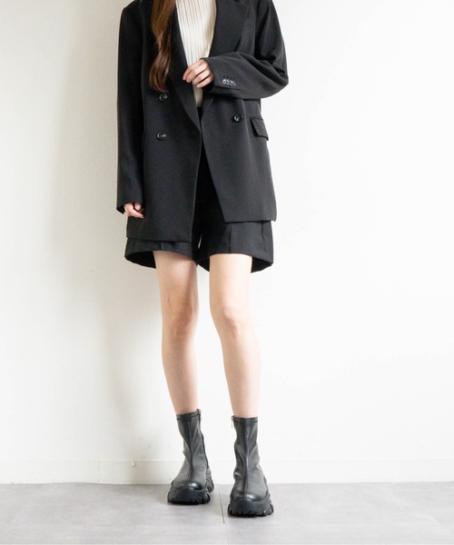 Fabby fabby（ファビィーファビィー）の「ボリュームスニーカーストレッチブーツ（ブーツ・レディース・ブラック×ブラック/ブラック/シルバー・SMALL/MEDIUM/LARGE）」の21枚目の写真