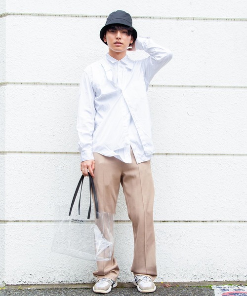 ADAM PATEK（アダムパテック）の「/ADAM PATEK/アダムパテック 【 BVOROUGH 】CLEAR LEATHER HANDLE PVC TOTE（トートバッグ・メンズ・ホワイト/ブラック・ONESIZE）」の14枚目の写真