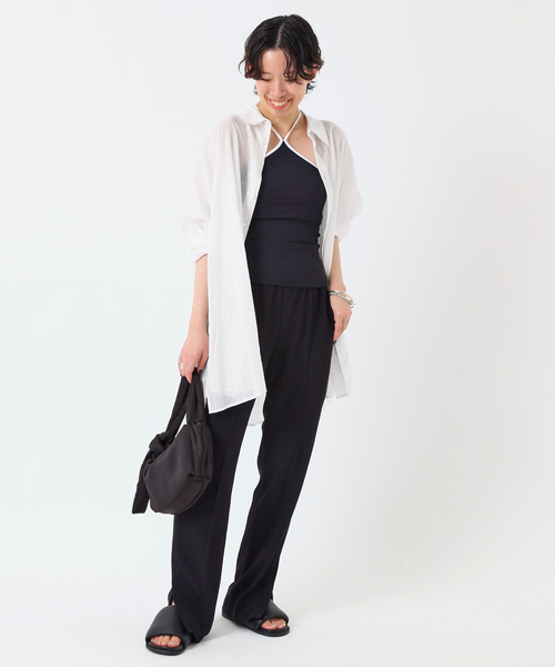 PROVOKE （プロヴォーク）の「【PROVOKE/プロヴォーク】別注オーバーサイズライトシャツ（シャツ/ブラウス・レディース・ホワイト/ブラック・38/36）」の4枚目の写真