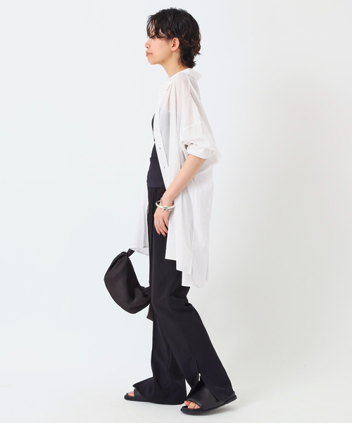 PROVOKE （プロヴォーク）の「【PROVOKE/プロヴォーク】別注オーバーサイズライトシャツ（シャツ/ブラウス・レディース・ホワイト/ブラック・38/36）」の5枚目の写真