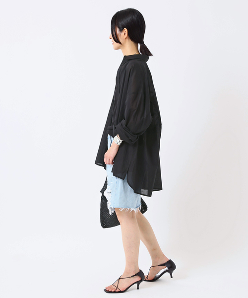 PROVOKE （プロヴォーク）の「【PROVOKE/プロヴォーク】別注オーバーサイズライトシャツ（シャツ/ブラウス・レディース・ホワイト/ブラック・38/36）」の14枚目の写真