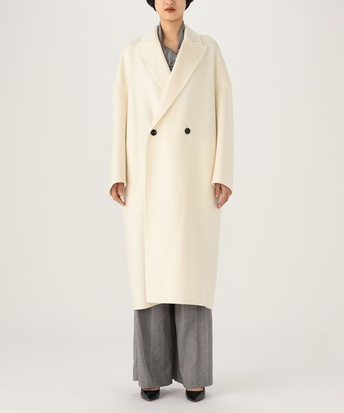 ドゥーズィエムクラスL’ALLUREロングコート　ウール、カシミア ウールカシミヤダブルフェイス ロングコート（その他アウター