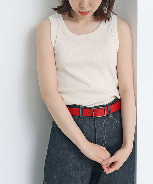 PAR ICI（パーリッシィ）の「ホーク オリジナル牛革太ベルト（ベルト・レディース・ブラック/レッド/ダークブラウン・FREE）」の10枚目の写真