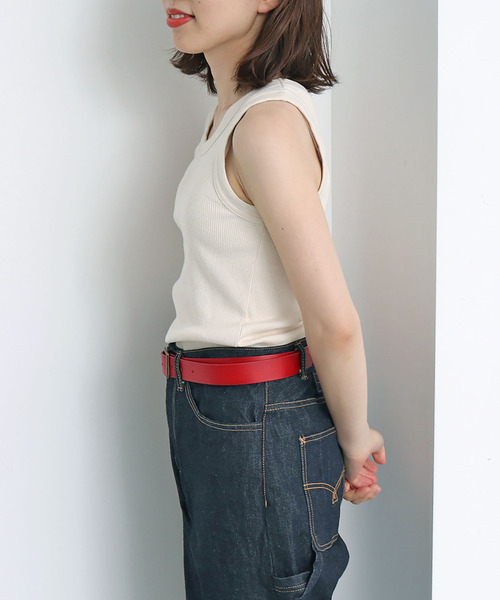 PAR ICI（パーリッシィ）の「ホーク オリジナル牛革太ベルト（ベルト・レディース・ブラック/レッド/ダークブラウン・FREE）」の9枚目の写真