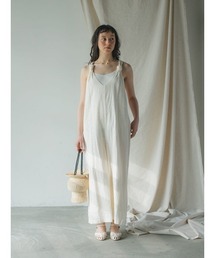Cotton jacquard salopette