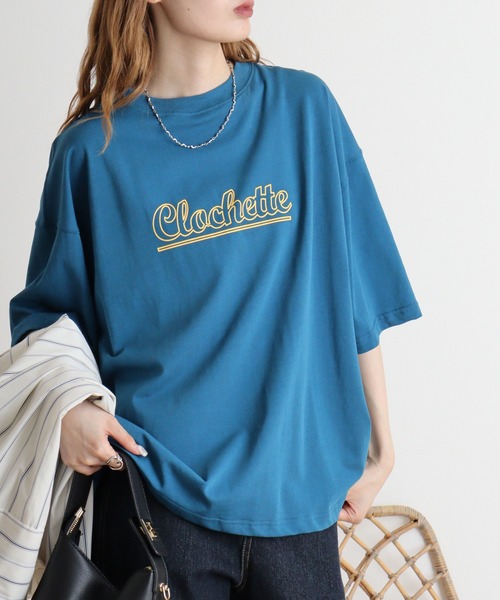 Arinomama(アリノママ)の「カジュアルロゴTシャツ(Tシャツ/カットソー・レディース・オフホワイト/チャコールグレー/ブルー系その他・F)」の19枚目の写真