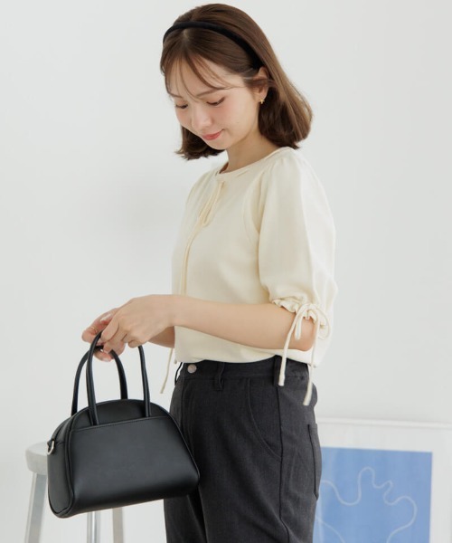 flower（フラワー）の「クラシックリボントップ（Tシャツ/カットソー・レディース・アイボリー/ピンク・FREE）」の4枚目の写真