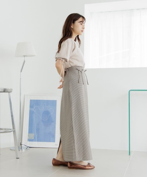 flower（フラワー）の「クラシックリボントップ（Tシャツ/カットソー・レディース・アイボリー/ピンク・FREE）」の16枚目の写真