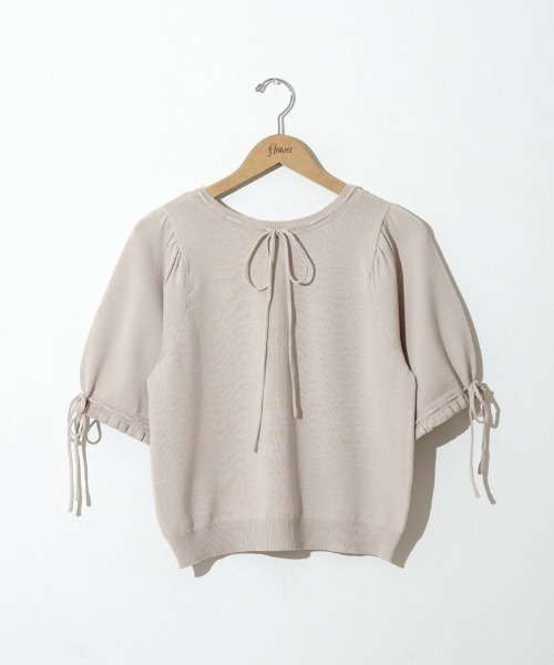 flower（フラワー）の「クラシックリボントップ（Tシャツ/カットソー・レディース・アイボリー/ピンク・FREE）」の22枚目の写真