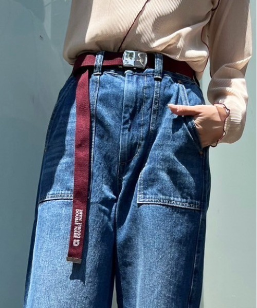 DOUBLE NAME（ダブルネーム）の「バックルロゴガチャベルト/ユニセックス（ベルト・レディース・ボルドー/ベージュ/ネイビー/オフホワイト・FREE）」の10枚目の写真