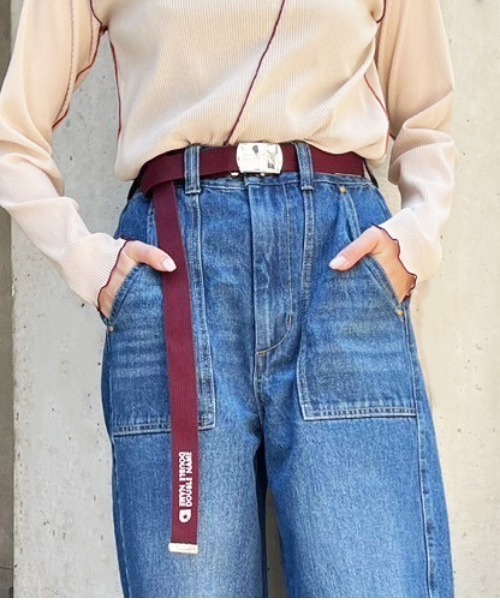 DOUBLE NAME（ダブルネーム）の「バックルロゴガチャベルト/ユニセックス（ベルト・レディース・ボルドー/ベージュ/ネイビー/オフホワイト・FREE）」の11枚目の写真