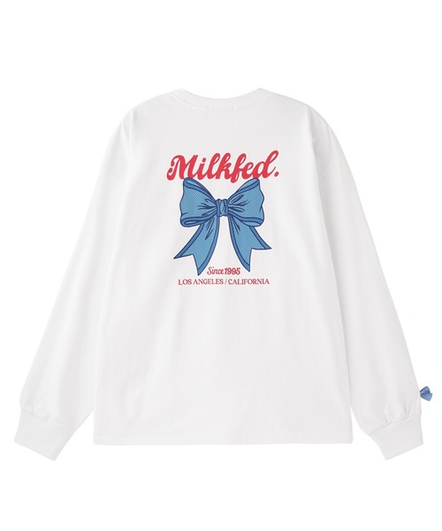 MILKFED.(ミルクフェド)の「RIBBON WIDE L/S TEE(Tシャツ/カットソー・レディース・ホワイト/ブラウン/ブラック・M/L)」の6枚目の写真