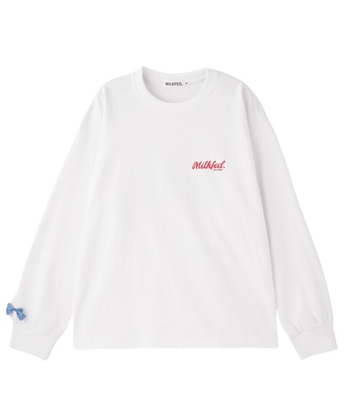 MILKFED.(ミルクフェド)の「RIBBON WIDE L/S TEE(Tシャツ/カットソー・レディース・ホワイト/ブラウン/ブラック・M/L)」の7枚目の写真