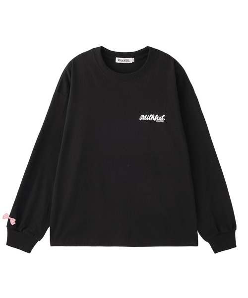 MILKFED.(ミルクフェド)の「RIBBON WIDE L/S TEE(Tシャツ/カットソー・レディース・ホワイト/ブラウン/ブラック・M/L)」の9枚目の写真