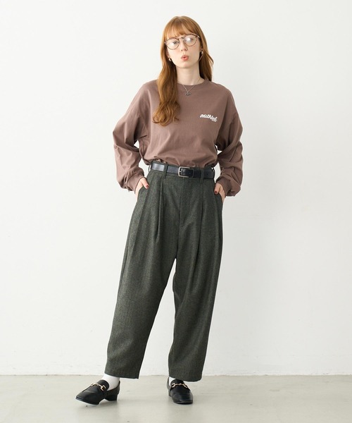 MILKFED.(ミルクフェド)の「RIBBON WIDE L/S TEE(Tシャツ/カットソー・レディース・ホワイト/ブラウン/ブラック・M/L)」の17枚目の写真