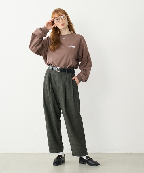 MILKFED.(ミルクフェド)の「RIBBON WIDE L/S TEE(Tシャツ/カットソー・レディース・ホワイト/ブラウン/ブラック・M/L)」の18枚目の写真