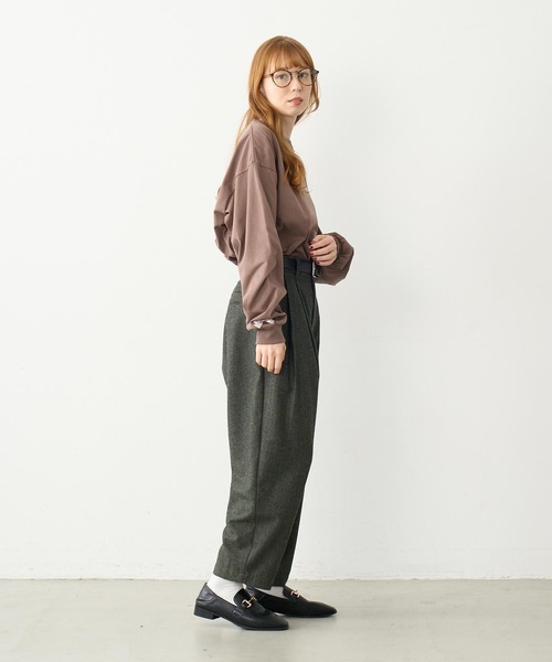 MILKFED.(ミルクフェド)の「RIBBON WIDE L/S TEE(Tシャツ/カットソー・レディース・ホワイト/ブラウン/ブラック・M/L)」の19枚目の写真