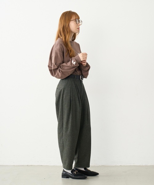MILKFED.(ミルクフェド)の「RIBBON WIDE L/S TEE(Tシャツ/カットソー・レディース・ホワイト/ブラウン/ブラック・M/L)」の20枚目の写真