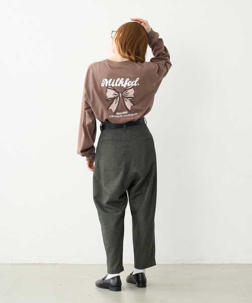 MILKFED.(ミルクフェド)の「RIBBON WIDE L/S TEE(Tシャツ/カットソー・レディース・ホワイト/ブラウン/ブラック・M/L)」の22枚目の写真