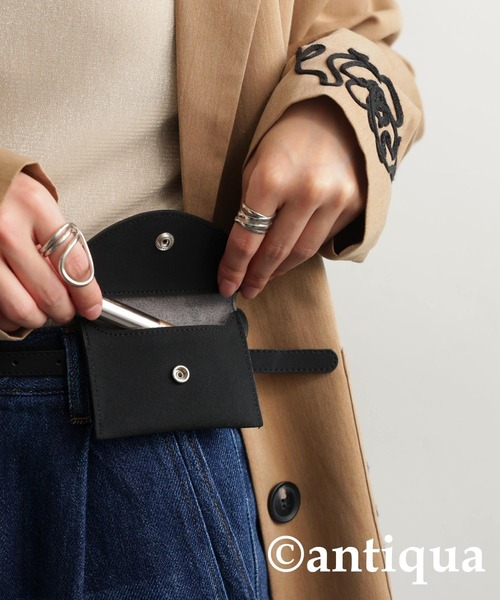 antiqua（アンティカ）の「ミニバッグ付きベルト（ベルト・レディース・ブラック/ベージュ・FREE）」の4枚目の写真