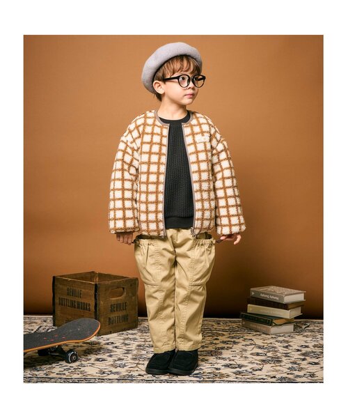 apres les cours（アプレレクール）の「ベストレイヤードTシャツ（Tシャツ/カットソー・キッズ・ブラック/アイボリー・80/90/100/110/120/130）」の5枚目の写真