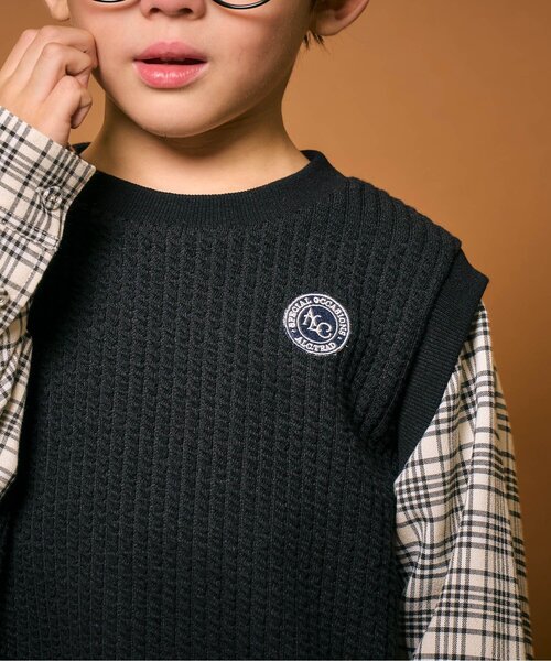 apres les cours（アプレレクール）の「ベストレイヤードTシャツ（Tシャツ/カットソー・キッズ・ブラック/アイボリー・80/90/100/110/120/130）」の17枚目の写真