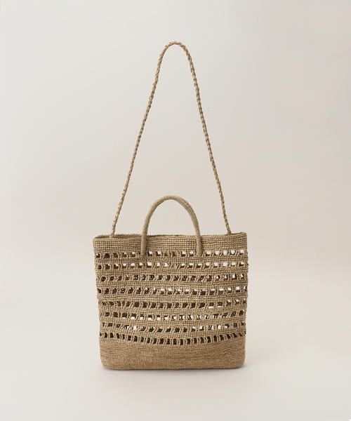 MAISON N.H PARIS（メゾンエヌアッシュパリ）の「【MAISON N.H PARIS/メゾン・エヌ・アッシュ・パリ】ALICIA TOTE BAG EC2R01B17B（ショルダーバッグ・レディース・ベージュ・FREE）」の5枚目の写真