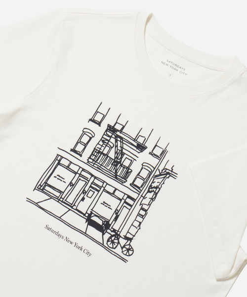 Saturdays NYC（サタデーズ ニューヨークシティ ）の「Cafe Standard SS Tee（Tシャツ/カットソー・レディース・オフホワイト・S/M/L）」の4枚目の写真