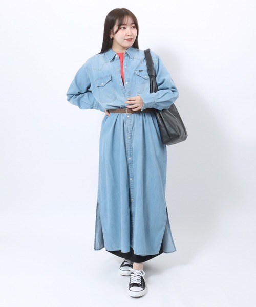 セール】Lee（リー）MAXI WESTERN DRESS/デニム・チェックシャツ