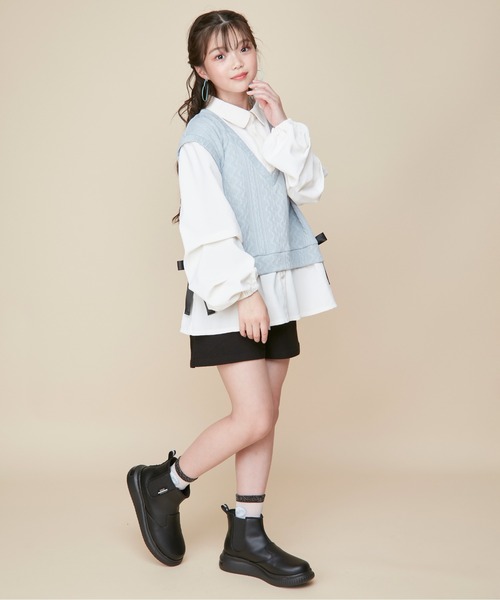JENNI(ジェニィ)の「オーバルシアークルーソックス(ソックス/靴下・キッズ・オフホワイト/ミント/ブラック・19-21cm/22-24cm)」の11枚目の写真
