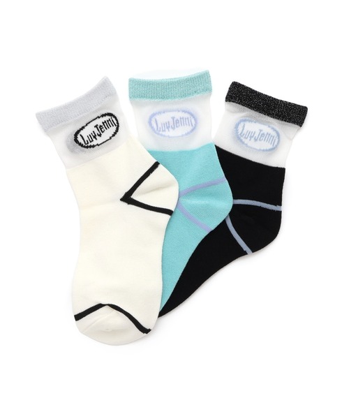 JENNI(ジェニィ)の「オーバルシアークルーソックス(ソックス/靴下・キッズ・オフホワイト/ミント/ブラック・19-21cm/22-24cm)」の4枚目の写真