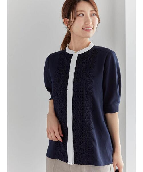 ラトータリテ　レースヨークブラウス La TOTALITE（ラ トータリテ） ブラウス シャツ 「洗える」レース