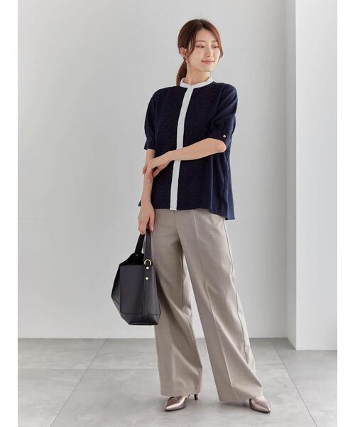 ラトータリテ　レースヨークブラウス La TOTALITE（ラ トータリテ） ブラウス シャツ 「洗える」レース