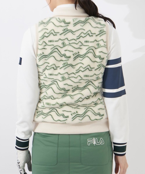 FILA GOLF(フィラゴルフ )の「ボアベスト+中綿スカート セットアップワンピース(ワンピース・レディース・オフホワイト/ネイビー/ピンク・MEDIUM/LARGE)」の11枚目の写真