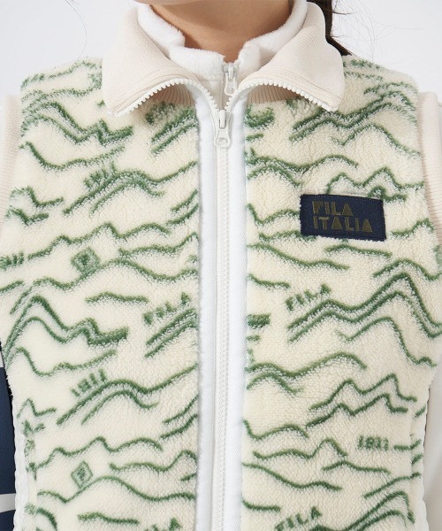 FILA GOLF(フィラゴルフ )の「ボアベスト+中綿スカート セットアップワンピース(ワンピース・レディース・オフホワイト/ネイビー/ピンク・MEDIUM/LARGE)」の12枚目の写真