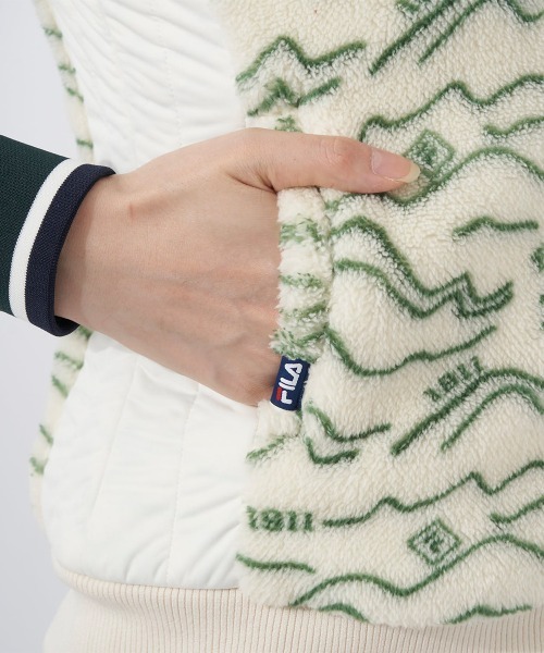 FILA GOLF(フィラゴルフ )の「ボアベスト+中綿スカート セットアップワンピース(ワンピース・レディース・オフホワイト/ネイビー/ピンク・MEDIUM/LARGE)」の13枚目の写真