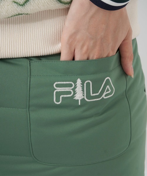 FILA GOLF(フィラゴルフ )の「ボアベスト+中綿スカート セットアップワンピース(ワンピース・レディース・オフホワイト/ネイビー/ピンク・MEDIUM/LARGE)」の15枚目の写真