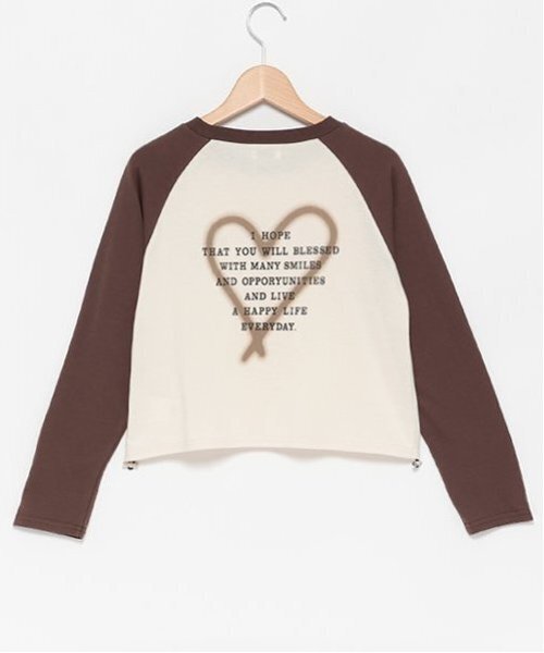 LOVETOXIC（ラブトキシック）の「【LTXC】オーガビッツラグラン長袖Tシャツ（Tシャツ/カットソー・キッズ・レッド/ブラウン/ブラック・S/M/L/LL）」の7枚目の写真