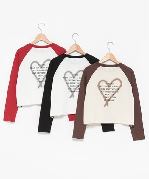 LOVETOXIC（ラブトキシック）の「【LTXC】オーガビッツラグラン長袖Tシャツ（Tシャツ/カットソー・キッズ・レッド/ブラウン/ブラック・S/M/L/LL）」の14枚目の写真