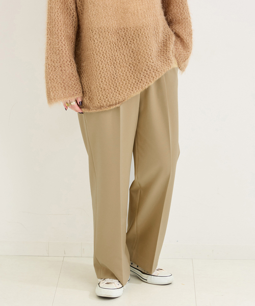 【セール】ダブルクロスストレートパンツ（スラックス）｜B.C STOCK（ベーセーストック）