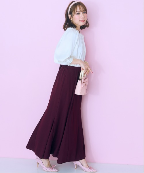 marun（マルン）の「＜大きいサイズ＞ 微光沢ギャザーデザインブラウス marun（シャツ/ブラウス・レディース・グレー系/アイボリー/ピンク・4L/3L/LL/L/5L）」の18枚目の写真