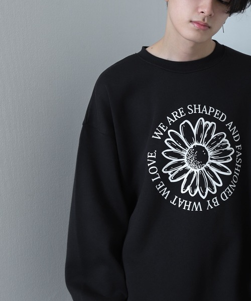 NILWAY（ニルウェイ）の「フラワーデザイン オーバーサイズ スウェット（スウェット・レディース・オートミール/ブラック/杢グレー・MEDIUM/LARGE）」の20枚目の写真