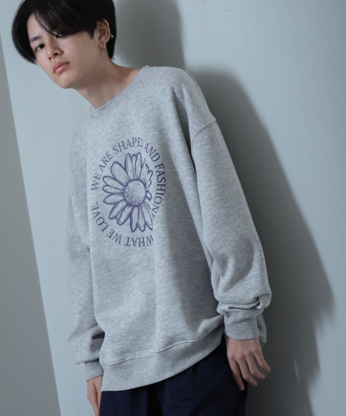 NILWAY（ニルウェイ）の「フラワーデザイン オーバーサイズ スウェット（スウェット・レディース・オートミール/ブラック/杢グレー・MEDIUM/LARGE）」の19枚目の写真