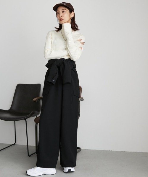 Auntie Rosa Holiday(アンティローザホリデー)の「フロントジップシャツオールインワン(つなぎ/オールインワン・レディース・ブラック/カーキ・FREE)」の17枚目の写真