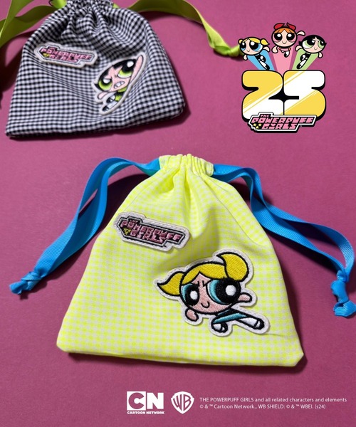FOREVER 21（フォーエバー トゥエンティーワン）の「【パワーパフ ガールズ】巾着ポーチ（ポーチ・レディース・ブラック/グリーン/ピンク・FREE）」の2枚目の写真
