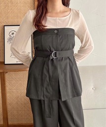 【apres jour clair】【セットアップ可能】ベルト付きビスチェ【ZOZOTOWN限定アイテム】