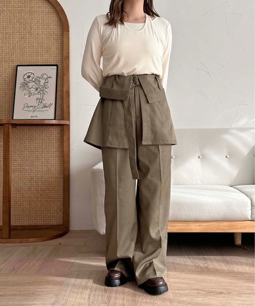 apres jour clair】【セットアップ可能】ベルト付きビスチェ【ZOZOTOWN