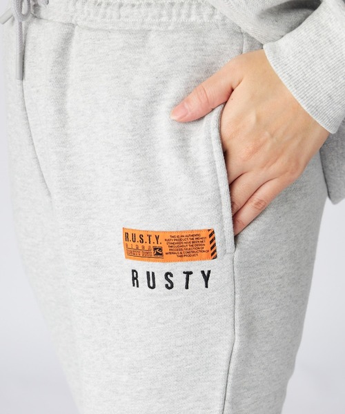 RUSTY(ラスティ)の「【RUSTY/ラスティー】レディースフリースロングパンツ スウェットパンツ(スウェットパンツ・レディース・グレー/ブラック/ベージュ・LARGE/MEDIUM)」の4枚目の写真