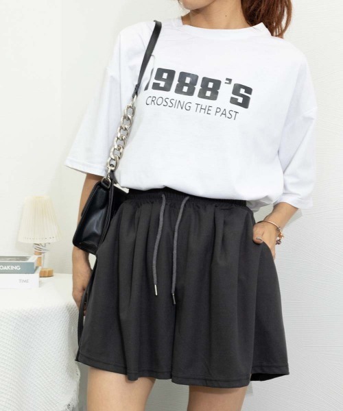 Miniministore（ミニミニストア）の「シンプルAラインショートパンツレディース（スウェットパンツ・レディース・チャコールグレー/ライトベージュ/ブラック・FREE）」の13枚目の写真