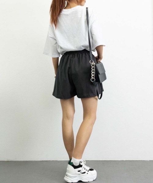 Miniministore（ミニミニストア）の「シンプルAラインショートパンツレディース（スウェットパンツ・レディース・チャコールグレー/ライトベージュ/ブラック・FREE）」の16枚目の写真